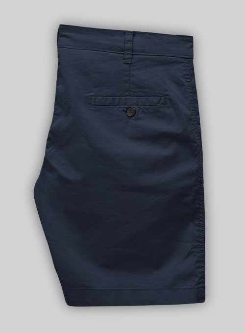 Dark Blue Stretch Summer Weight Chino Shorts