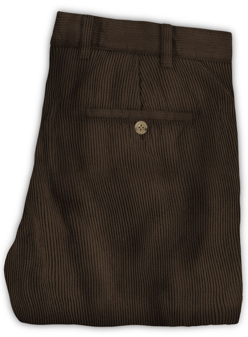 Dark Brown Corduroy Trousers - 8 Wales - Click Image to Close