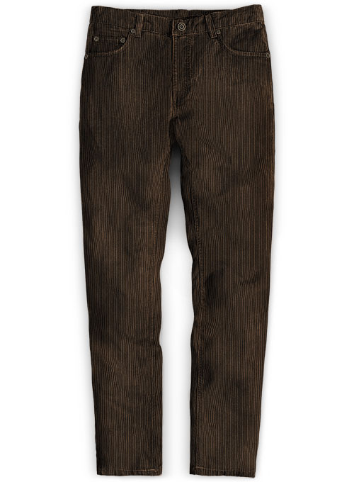 Dark Brown Thick Corduroy Jeans - 8 Wales