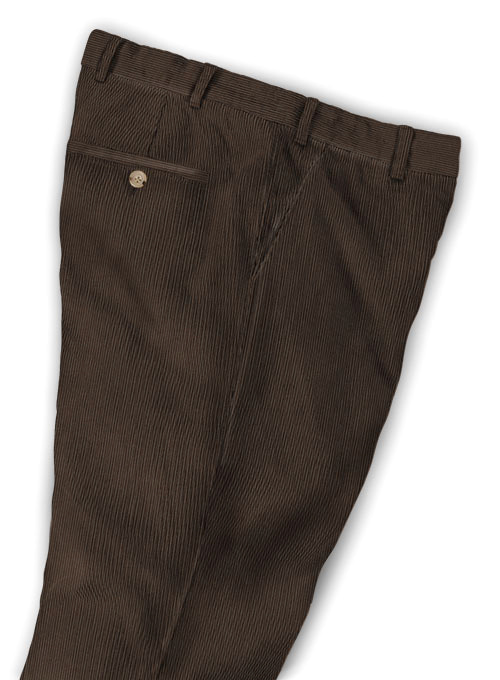Dark Brown Corduroy Trousers - 8 Wales