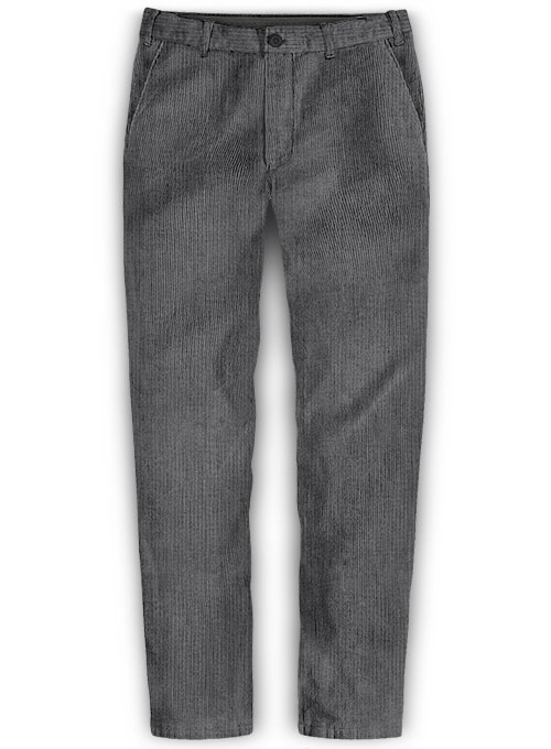 Dark Gray Thick Corduroy Trousers - 8 Wales