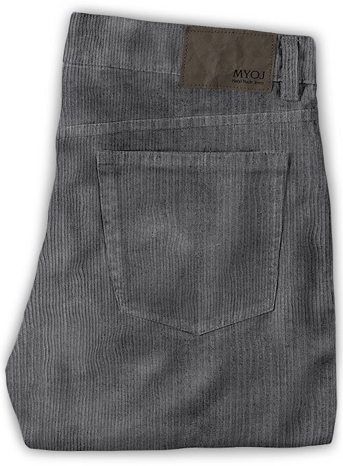 Dark Gray Thick Corduroy Jeans - 8 Wales