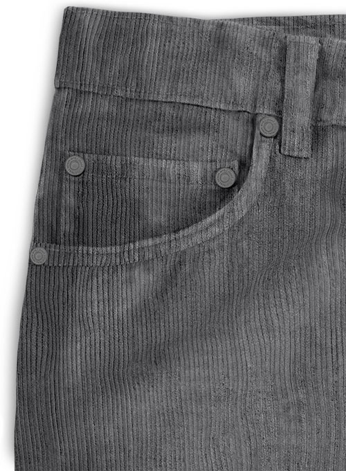 Dark Gray Thick Corduroy Jeans - 8 Wales