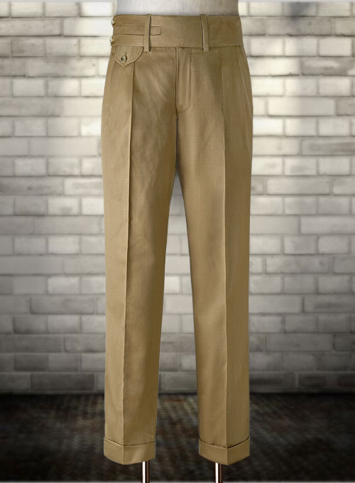 Walnut Faux Wool Tailored Trouser