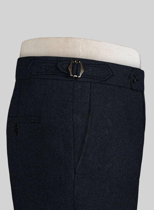 Deep Blue Heavy Highland Tweed Trousers - Click Image to Close