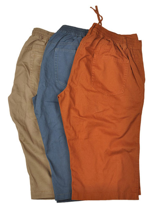 Drawstring Cotton Travel Shorts