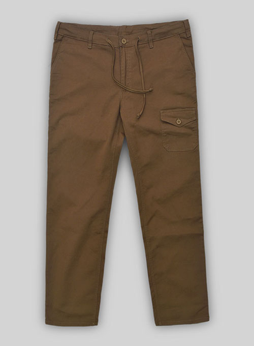 Drawstring Cargo Cotton Pants