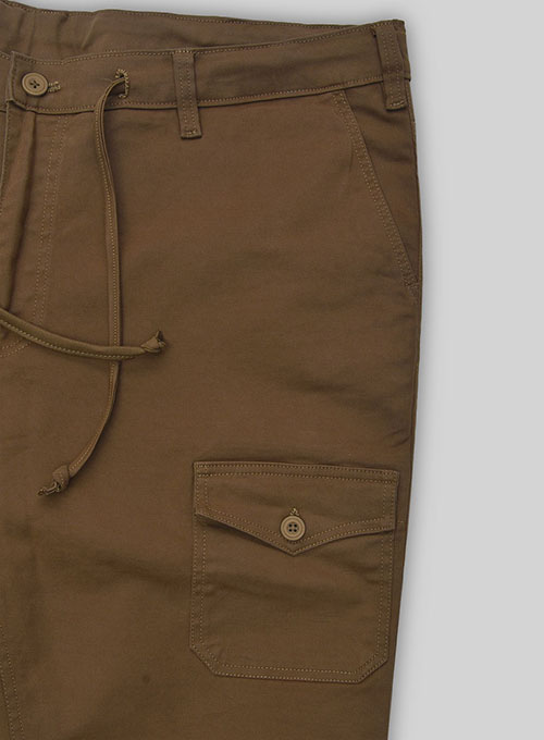 Drawstring Cargo Cotton Pants - Click Image to Close