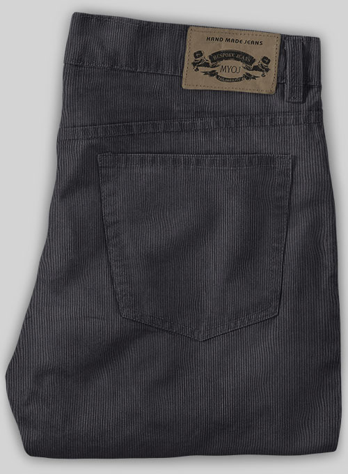 Dark Gray Stretch Corduroy Jeans
