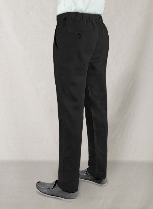 Easy Pants Black Cotton Canvas - Click Image to Close