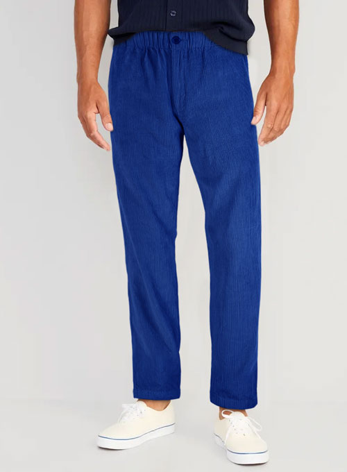 Easy Pants Bright Blue Corduroy - Click Image to Close