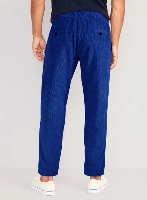 Easy Pants Bright Blue Corduroy - Click Image to Close