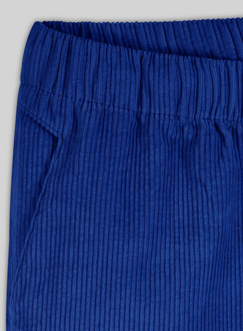 Easy Pants Bright Blue Corduroy - Click Image to Close