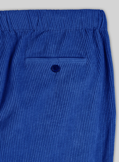 Easy Pants Bright Blue Corduroy - Click Image to Close