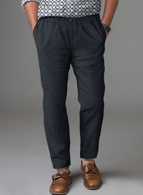 Easy Pants Dark Blue Pure Linen