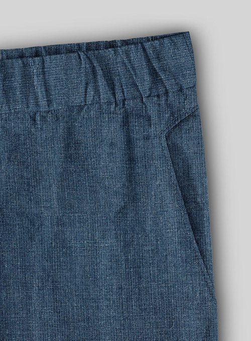 Easy Pants Indigo Blue Pure Linen