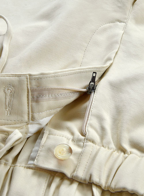 Easy Pants Light Beige Cotton Canvas - Click Image to Close