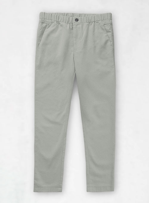 Easy Pants Light Gray Cotton Canvas