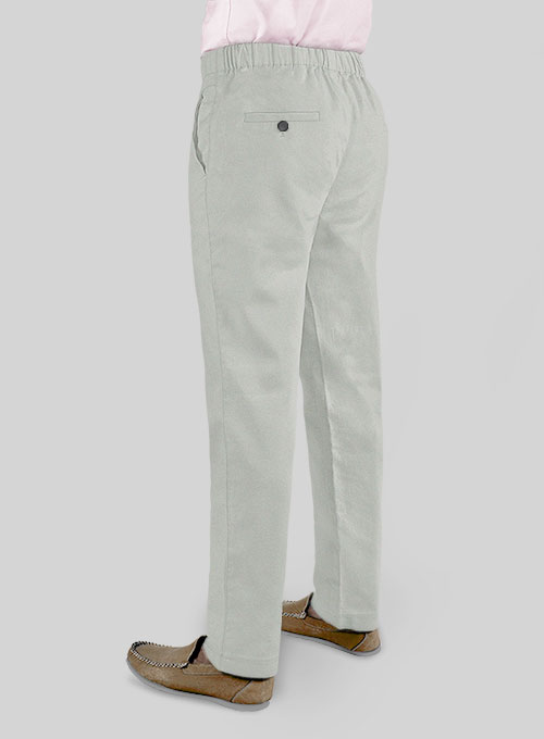 Easy Pants Light Gray Cotton Canvas - Click Image to Close