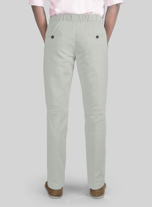Easy Pants Light Gray Cotton Canvas - Click Image to Close