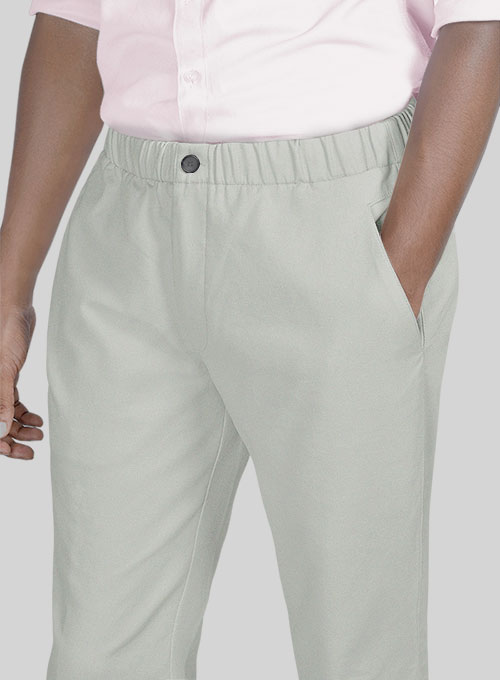 Easy Pants Light Gray Cotton Canvas - Click Image to Close