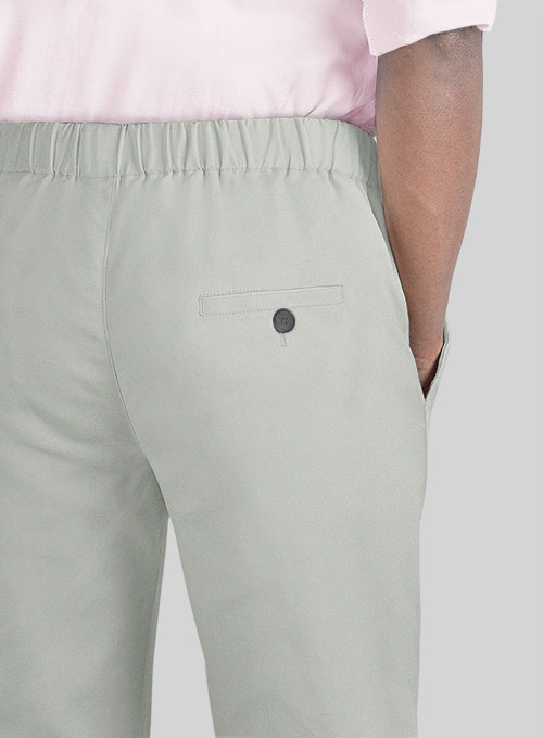 Easy Pants Light Gray Cotton Canvas