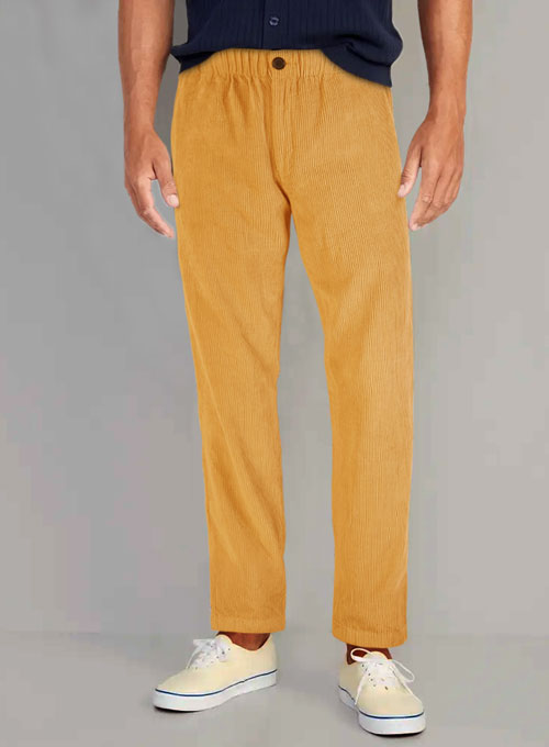 Easy Pants Naples Yellow Corduroy - Click Image to Close