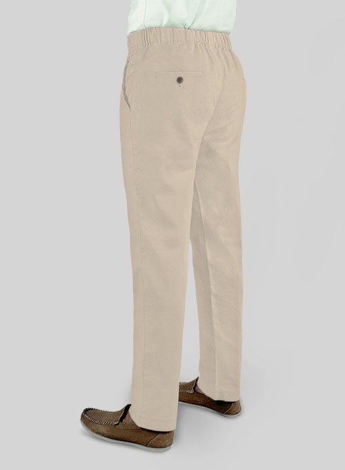 Easy Pants Sand Cotton Canvas - Click Image to Close