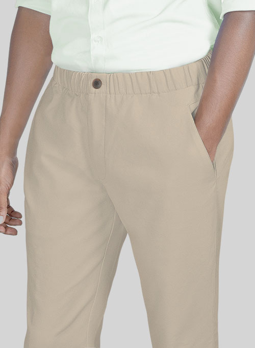 Easy Pants Sand Cotton Canvas