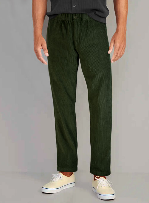 Easy Pants Olive Green Corduroy - Click Image to Close