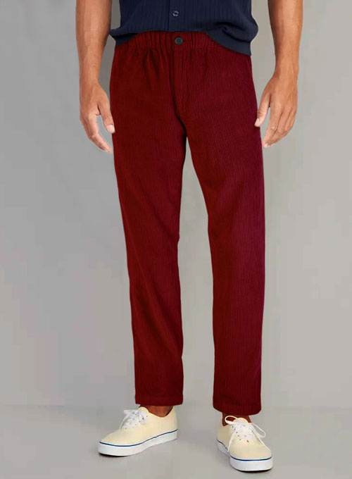 Easy Pants Red Corduroy - Click Image to Close