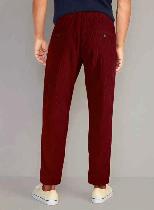 Easy Pants Red Corduroy