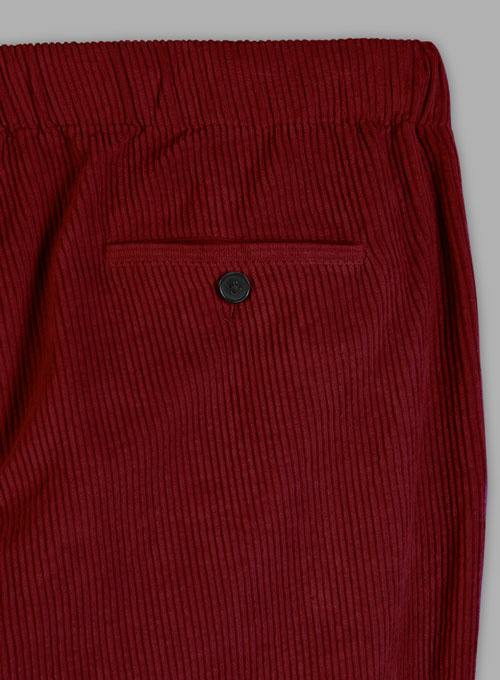 Easy Pants Red Corduroy