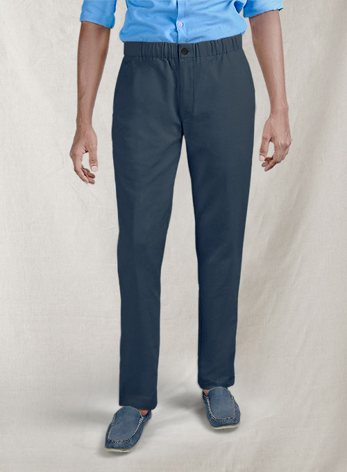 Easy Pants Royal Blue Cotton Canvas - Click Image to Close