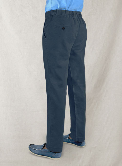 Easy Pants Royal Blue Cotton Canvas