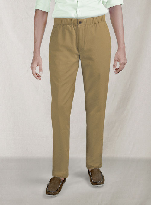 Easy Pants Tan Cotton Canvas - Click Image to Close