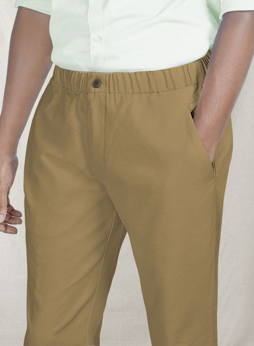 Easy Pants Tan Cotton Canvas - Click Image to Close