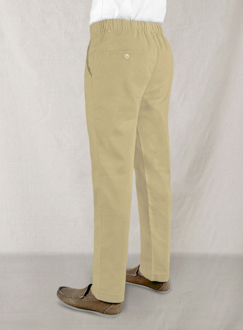 Easy Pants Beige Cotton Canvas