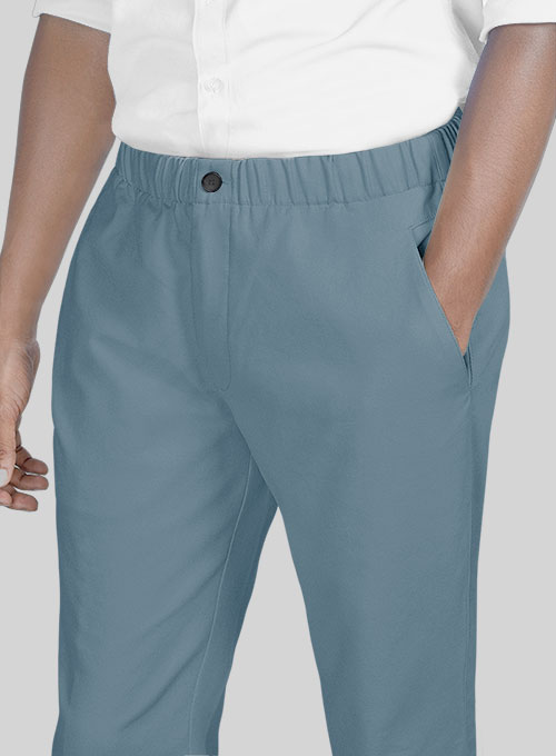 Easy Pants Nord Blue Cotton Canvas - Click Image to Close
