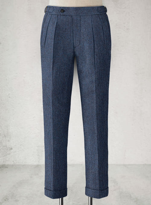 Empire Blue Highland Tweed Trousers