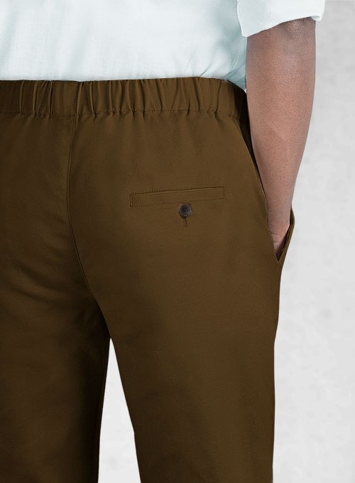 Easy Pants Brown Cotton Canvas - Click Image to Close