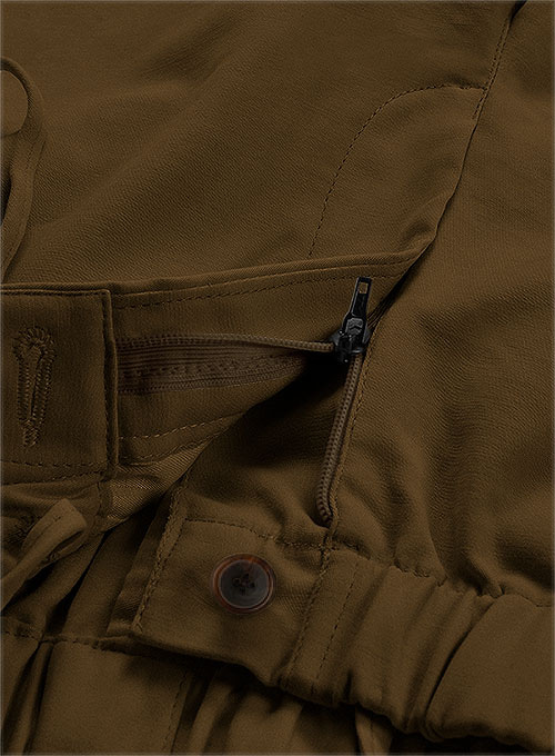 Easy Pants Brown Cotton Canvas - Click Image to Close