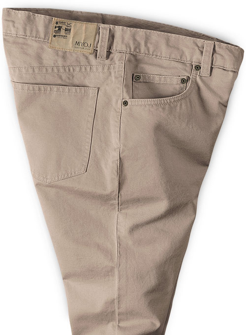 Khaki Chino Jeans With Fit Guarantee - Click Image to Close