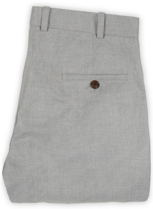 Frosted Light Gray Terry Rayon Pants