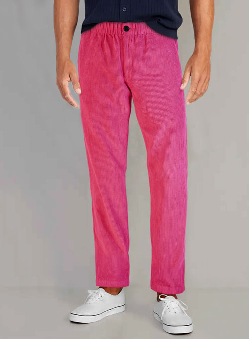 Easy Pants Fusica Pink Corduroy