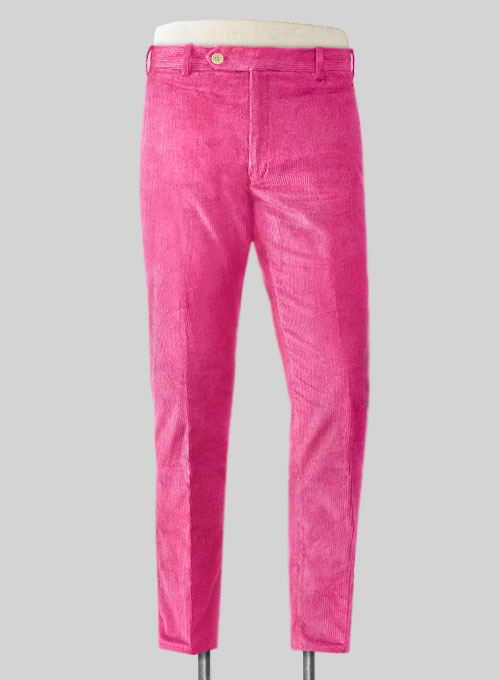 Fusica Pink Corduroy Pants - Click Image to Close