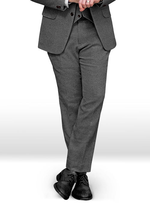 Gray Heavy Tweed Pants - Click Image to Close