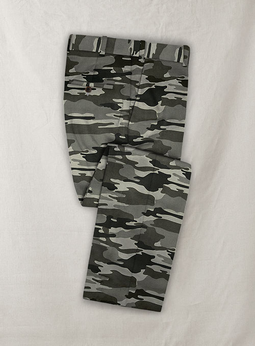 Gray Stretch Camo Pants