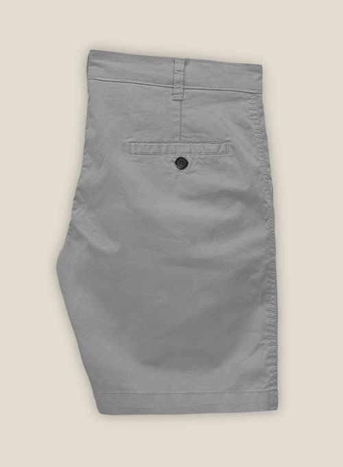 Gray Stretch Chino Shorts