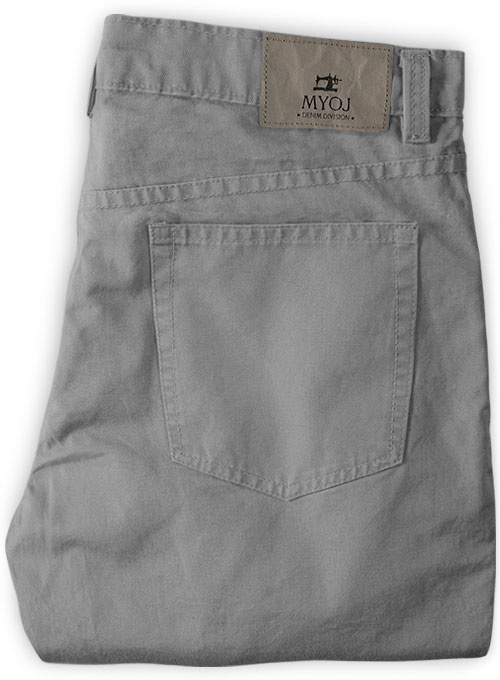 Gray Stretch Chino Jeans - Click Image to Close